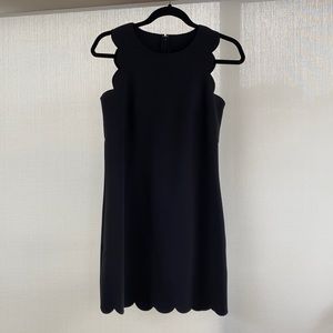 J. Crew scallop trim crepe shift mini dress
